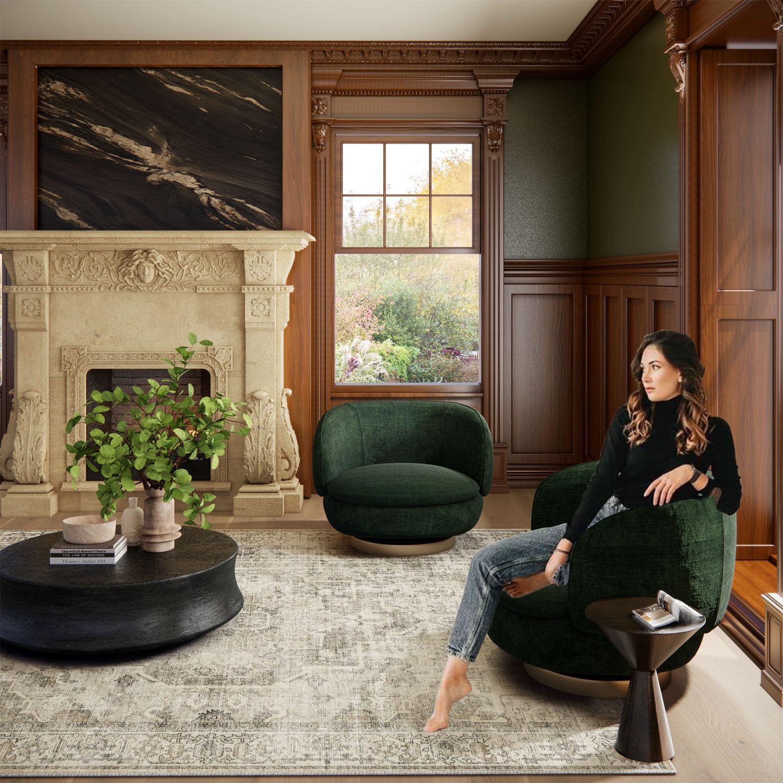 Palohom home office rug 6x9 defines a workspace with comfort.