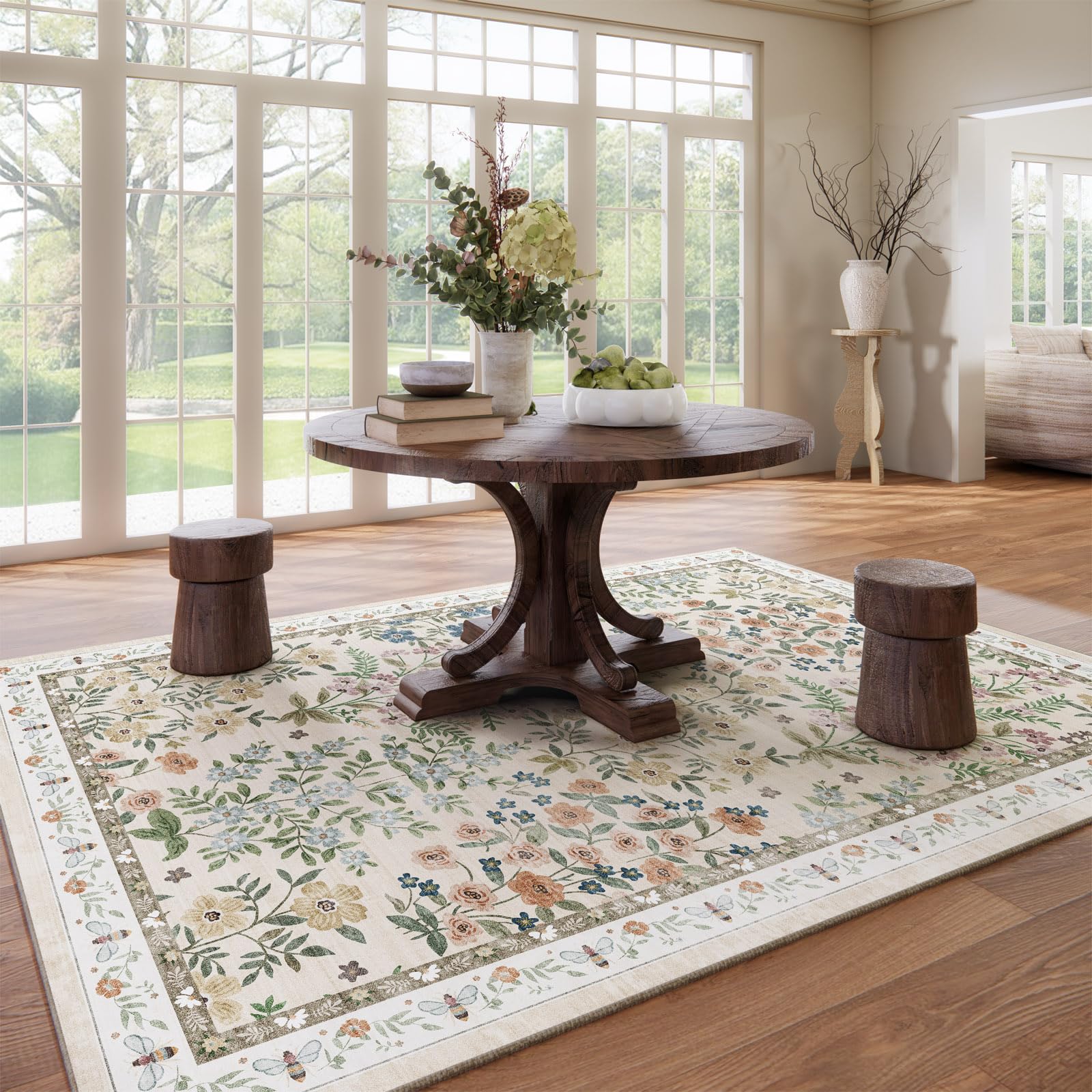 Palohom kid-friendly, pet-friendly rug suited for living rooms.