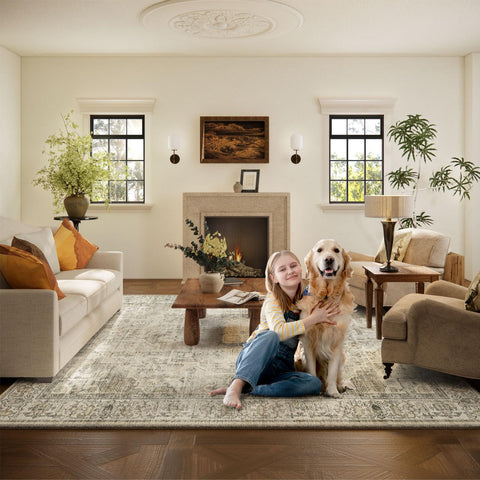 Palohom machine-washable rug enables quick refresh without effort.