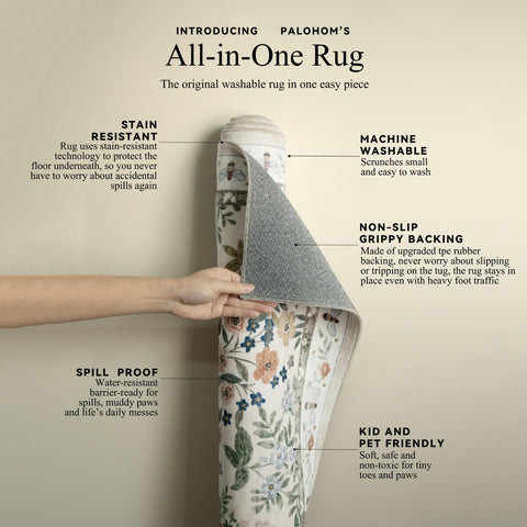 Palohom soft low-pile rug underfoot for cozy barefoot steps.