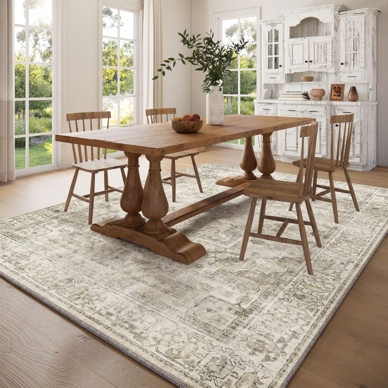 Palohom soft low-pile rug offers barefoot comfort in busy family spaces.