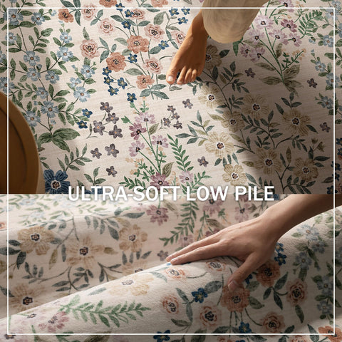 Palohom soft low-pile rug offers quiet, barefoot-friendly comfort.