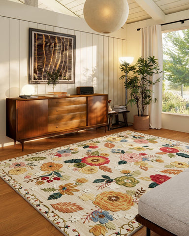 Palohom washable 8x10 area rug for living room with easy cleaning and vibrant colors.