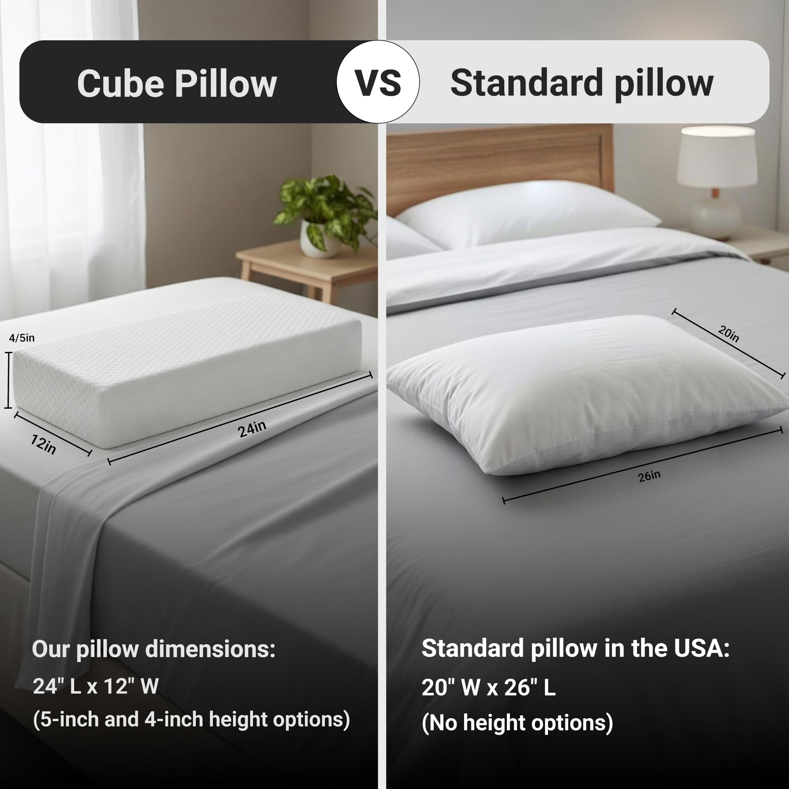 PALTEX Pillow Cube cover with invisible zipper for easy washing