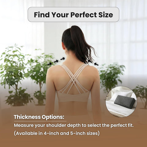 PALTEX Pillow Cube side profile demonstrates neck alignment for comfort