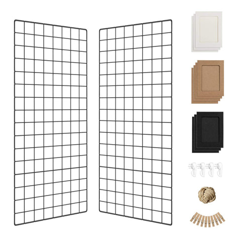 PAMANO wall grid shelf on wall for photo display and organization