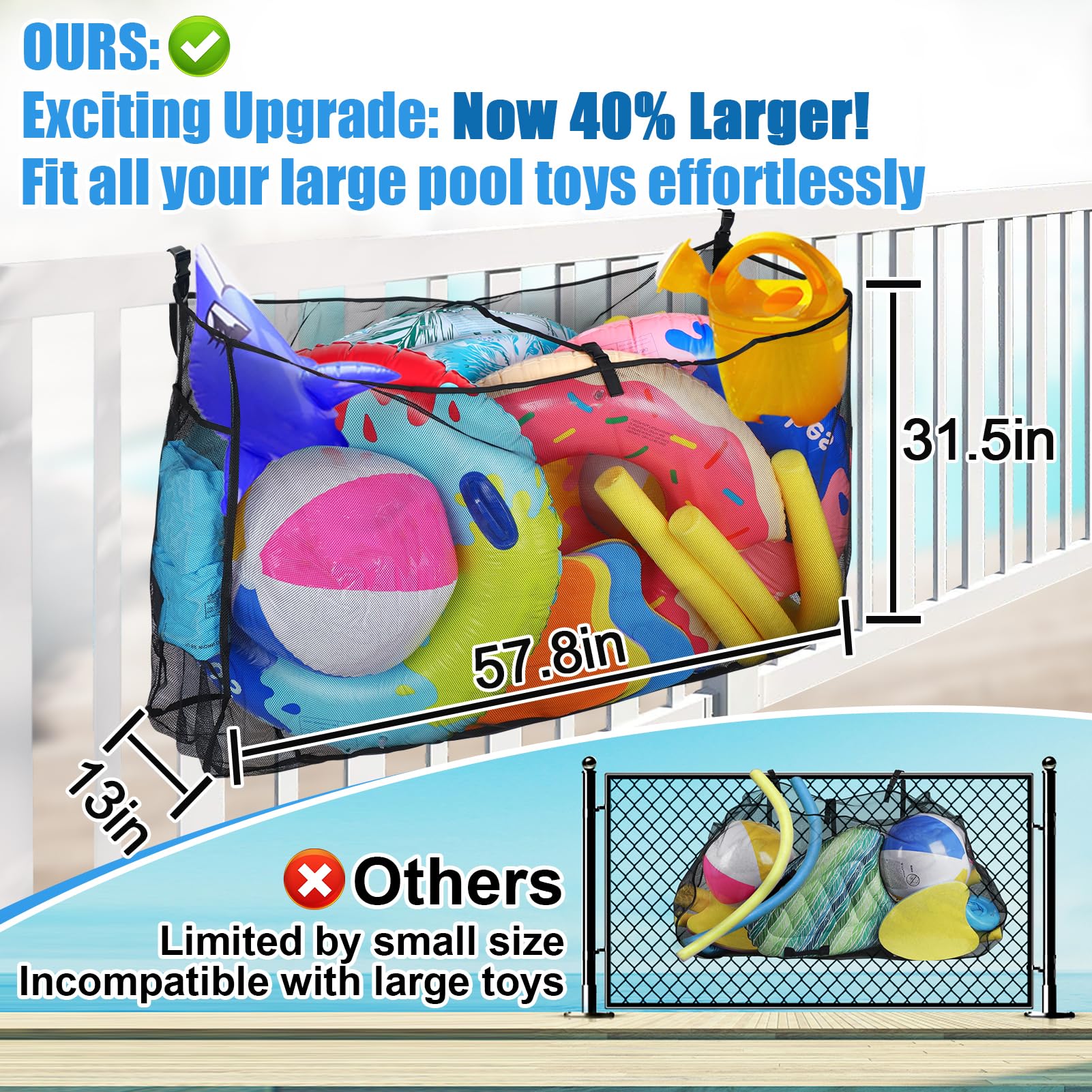 PAMASE storage bag with side pockets for small items.