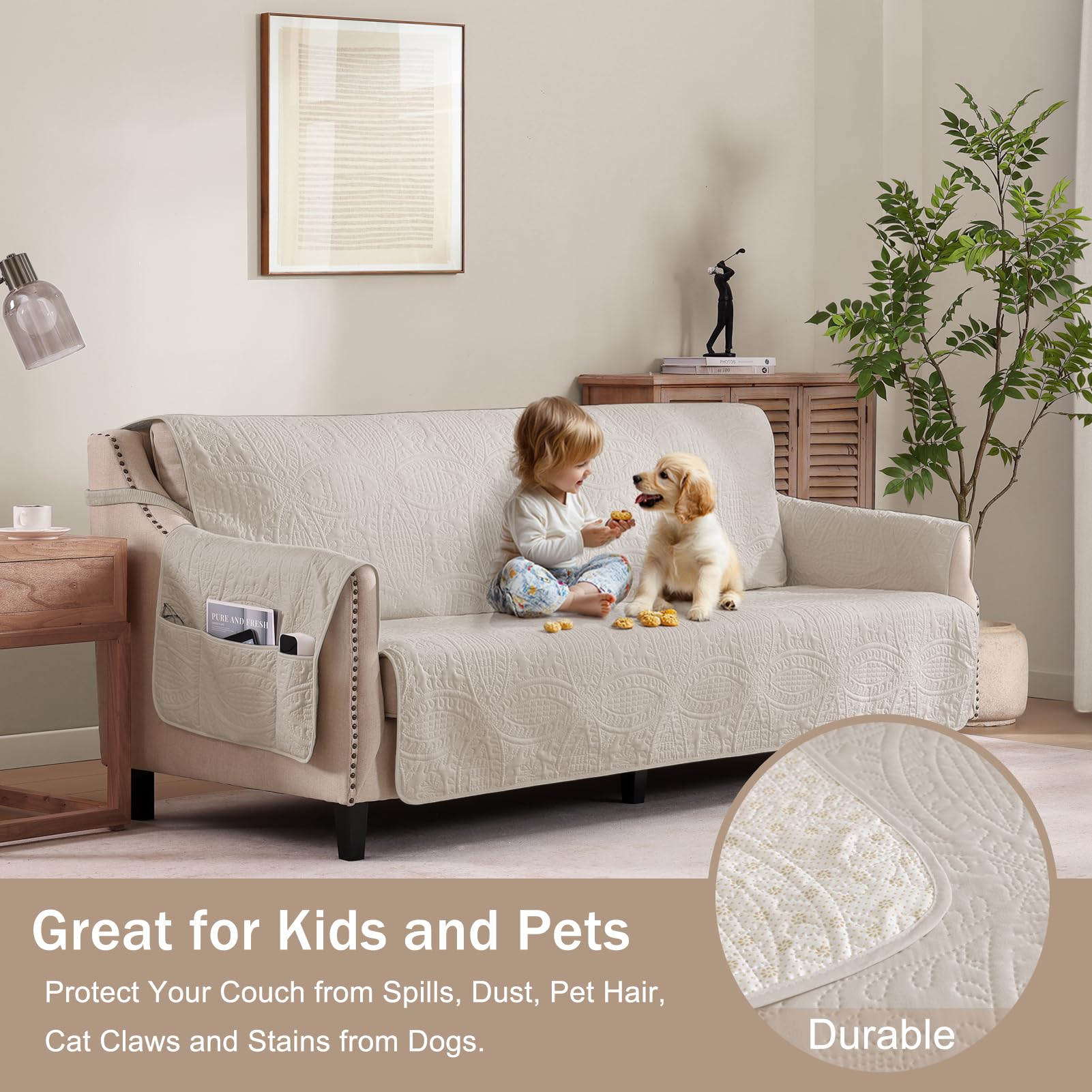 Pamhaven recliner cover arrives in gift-ready packaging for gifting.