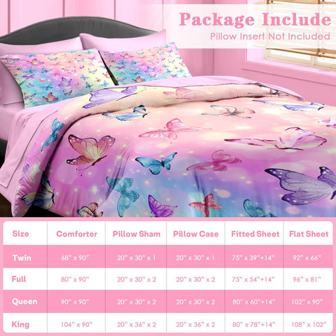 Pamnest pillow sham coordinating with butterfly theme for complete look.