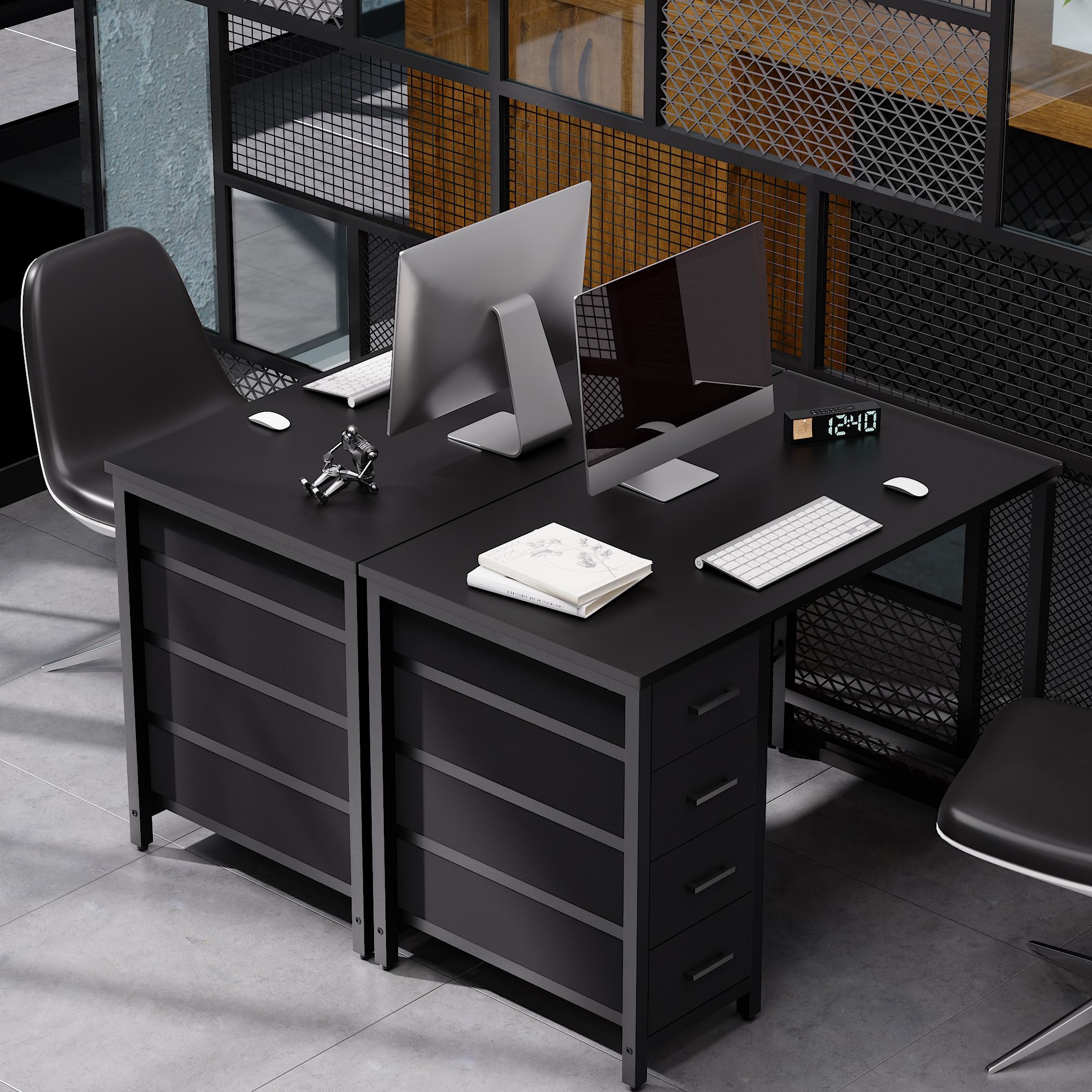 Compact Pamray desk placed in a small room corner for optimal space use.