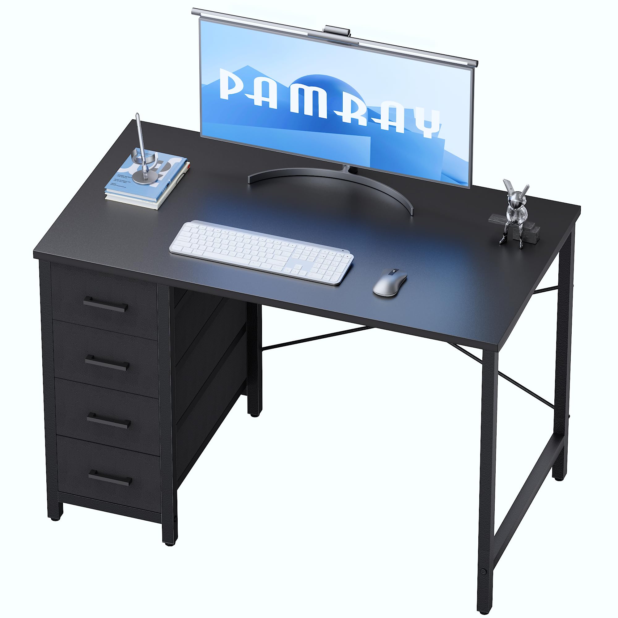 Pamray 32-inch desk top view showing compact workspace and clean lines.