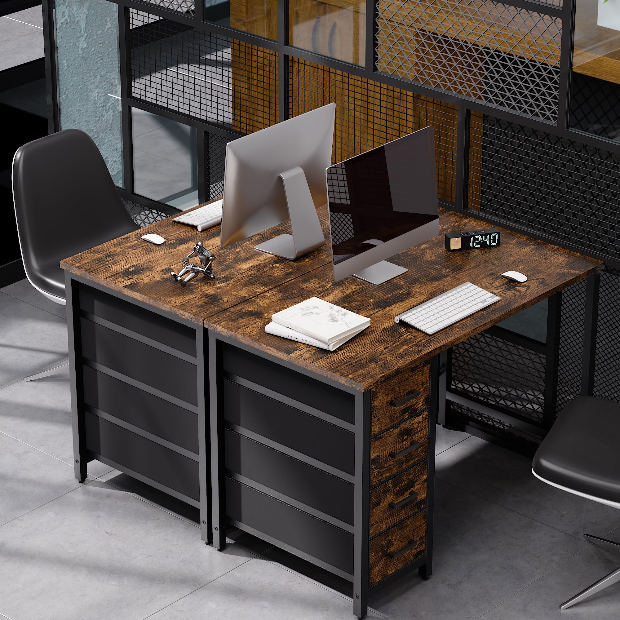 Pamray desk X-brace back provides stability for a level workspace.