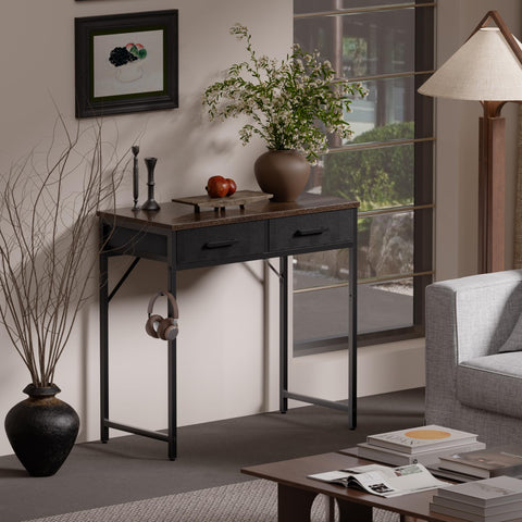 Pamray desk with drawer storage open demonstrates organized space for papers.