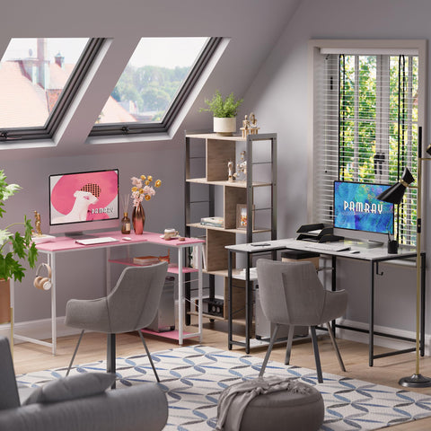 Pamray bedroom-office desk in a compact space for organized work areas