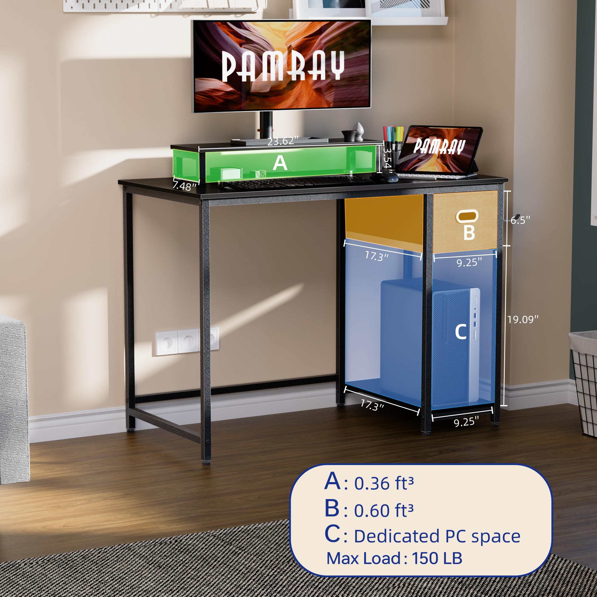 Pamray desk color options offer decor coordination and personal style.