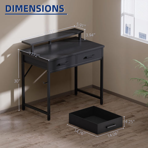Pamray desk in black finish offers versatile color matching.