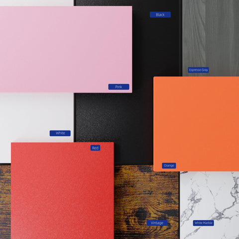 Pamray desk in bedroom study setup supports neat, focused work