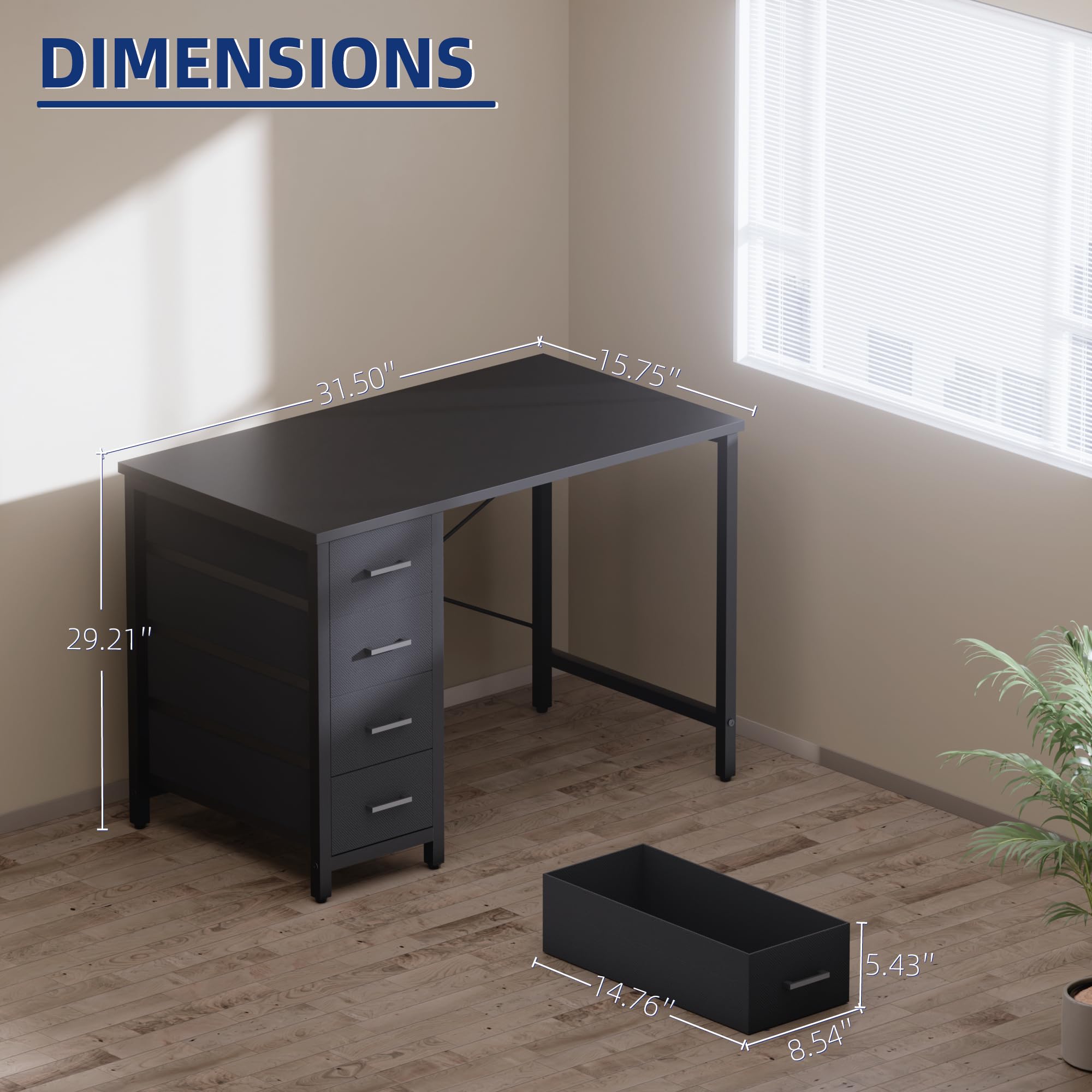 Pamray desk includes tools and instructions for easy assembly.