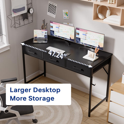 Pamray desk with sturdy brackets and adjustable legs for stable setup