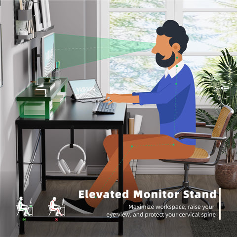 Pamray desk features a sturdy X-back brace for stability