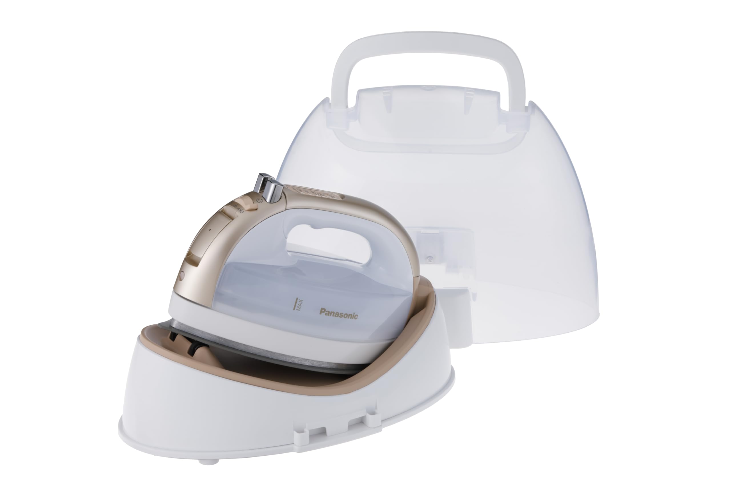 Panasonic 360 Freestyle dial controls adjustable steam for delicate fabrics.