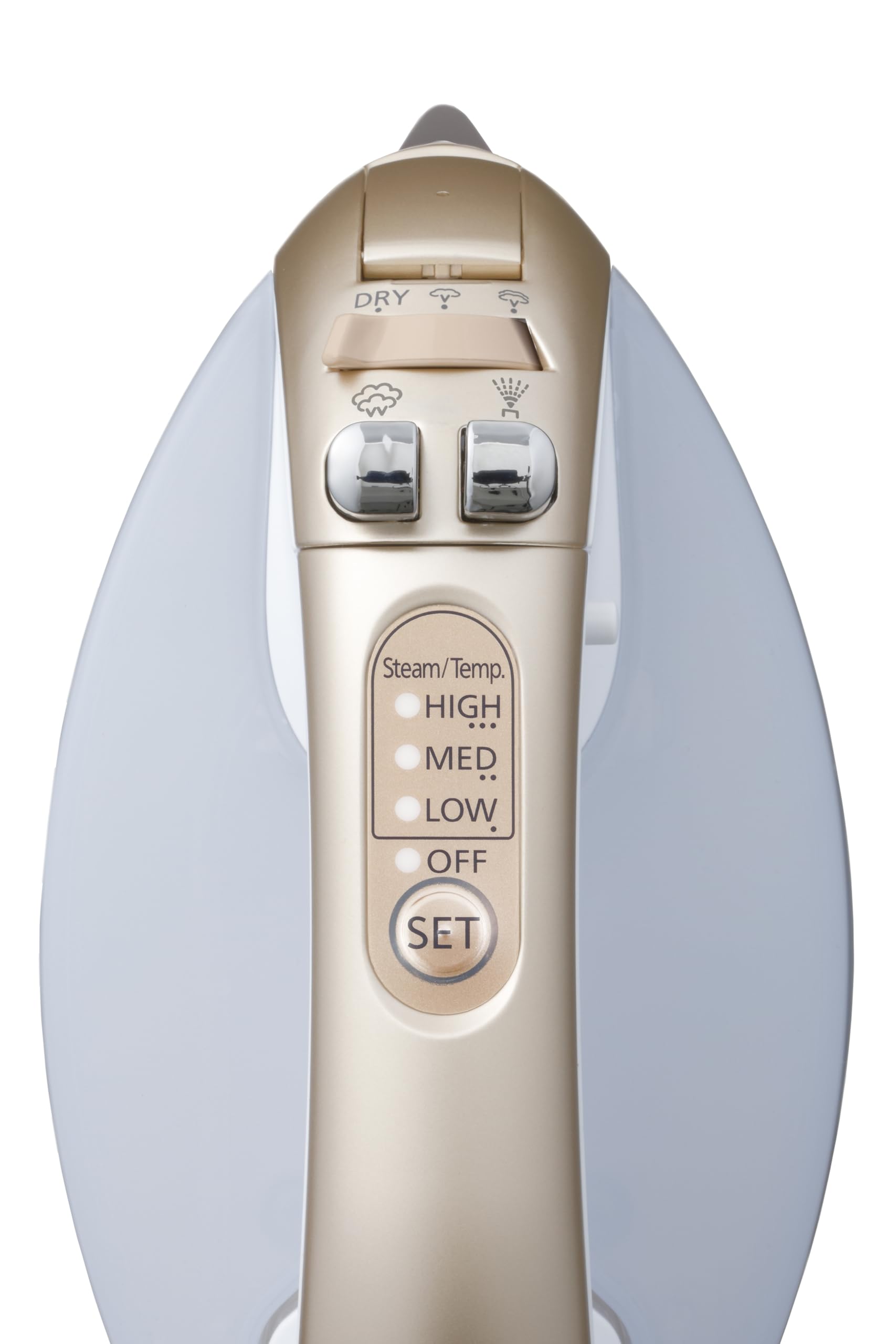 Double-pointed tip on Panasonic 360 Freestyle enables precise ironing.