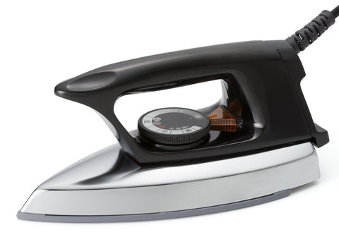 Panasonic NI-A66-K dry iron soleplate glides smoothly for crisp results.