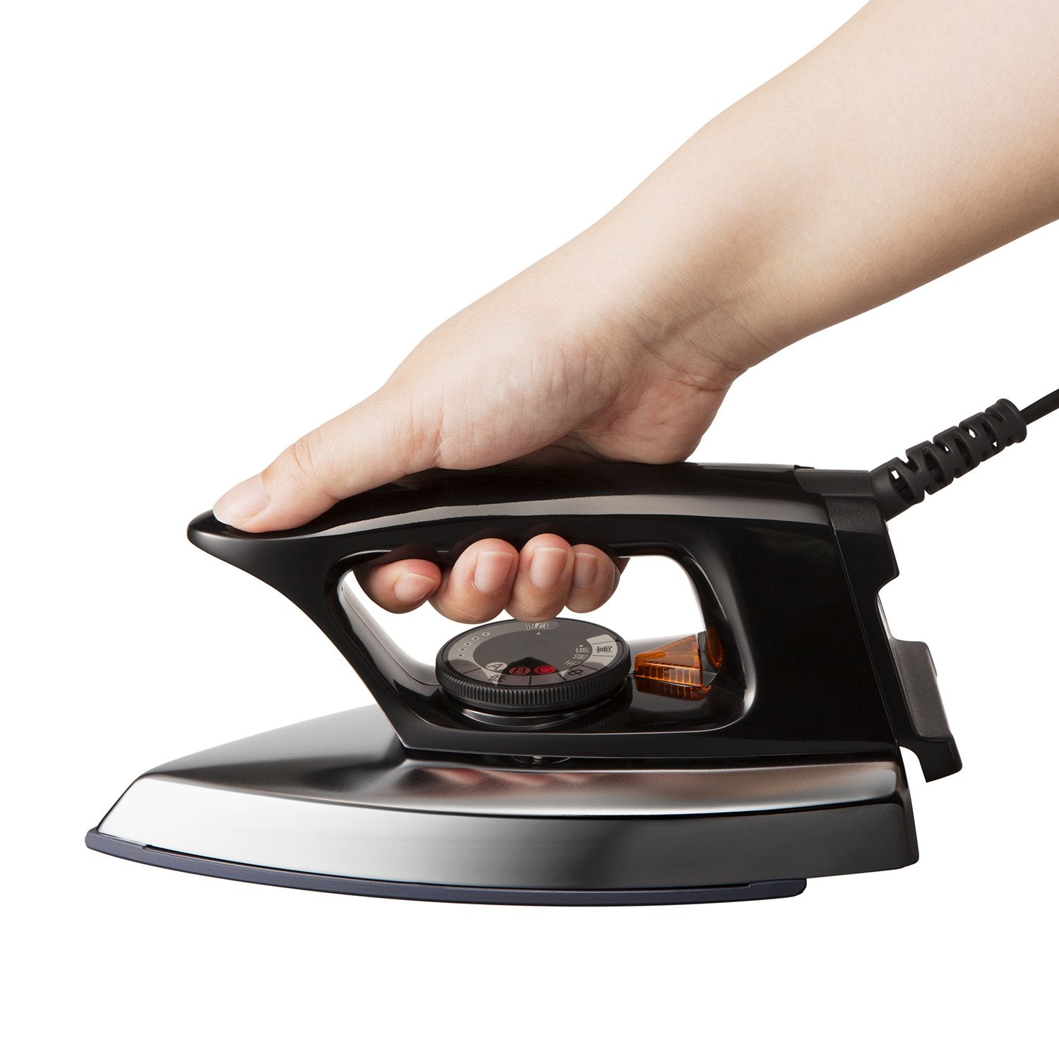 Panasonic NI-A66-K dry iron 360-degree swivel cord enhances maneuverability.