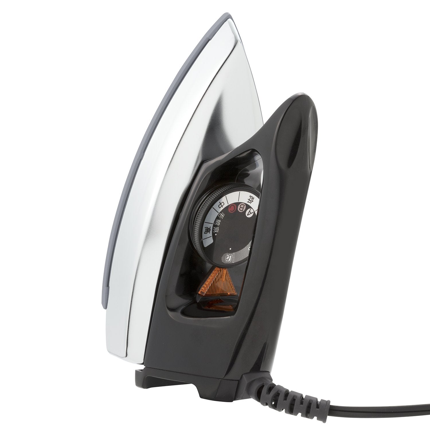 Panasonic NI-A66-K dry iron temperature knob allows fabric-friendly heat control.