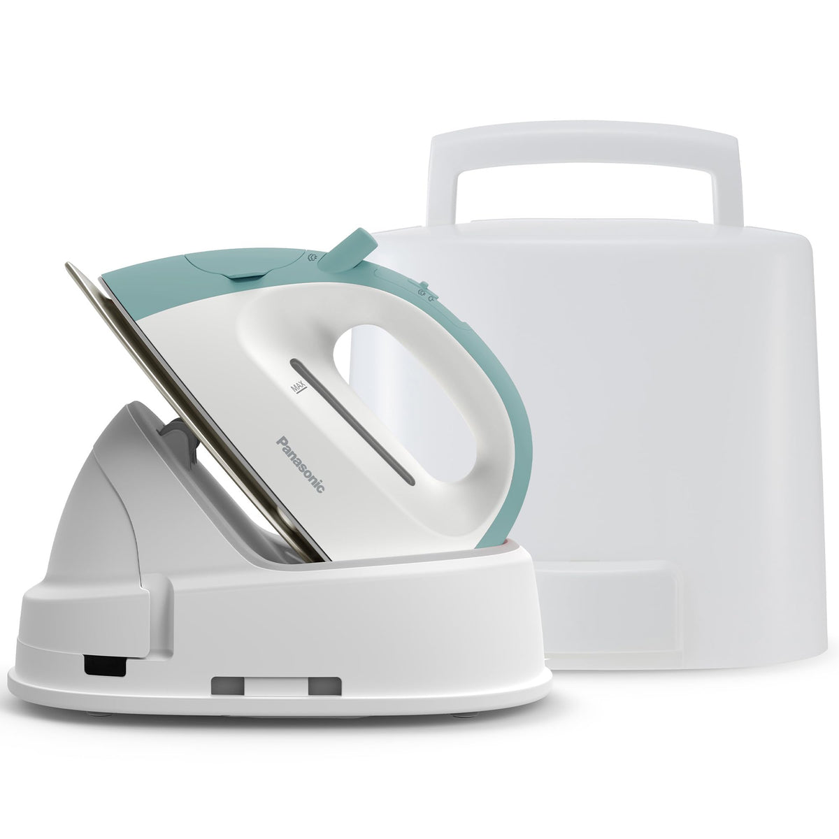 Panasonic NI-QL300G cordless iron with compact design, ideal for travel and quick touch-ups.