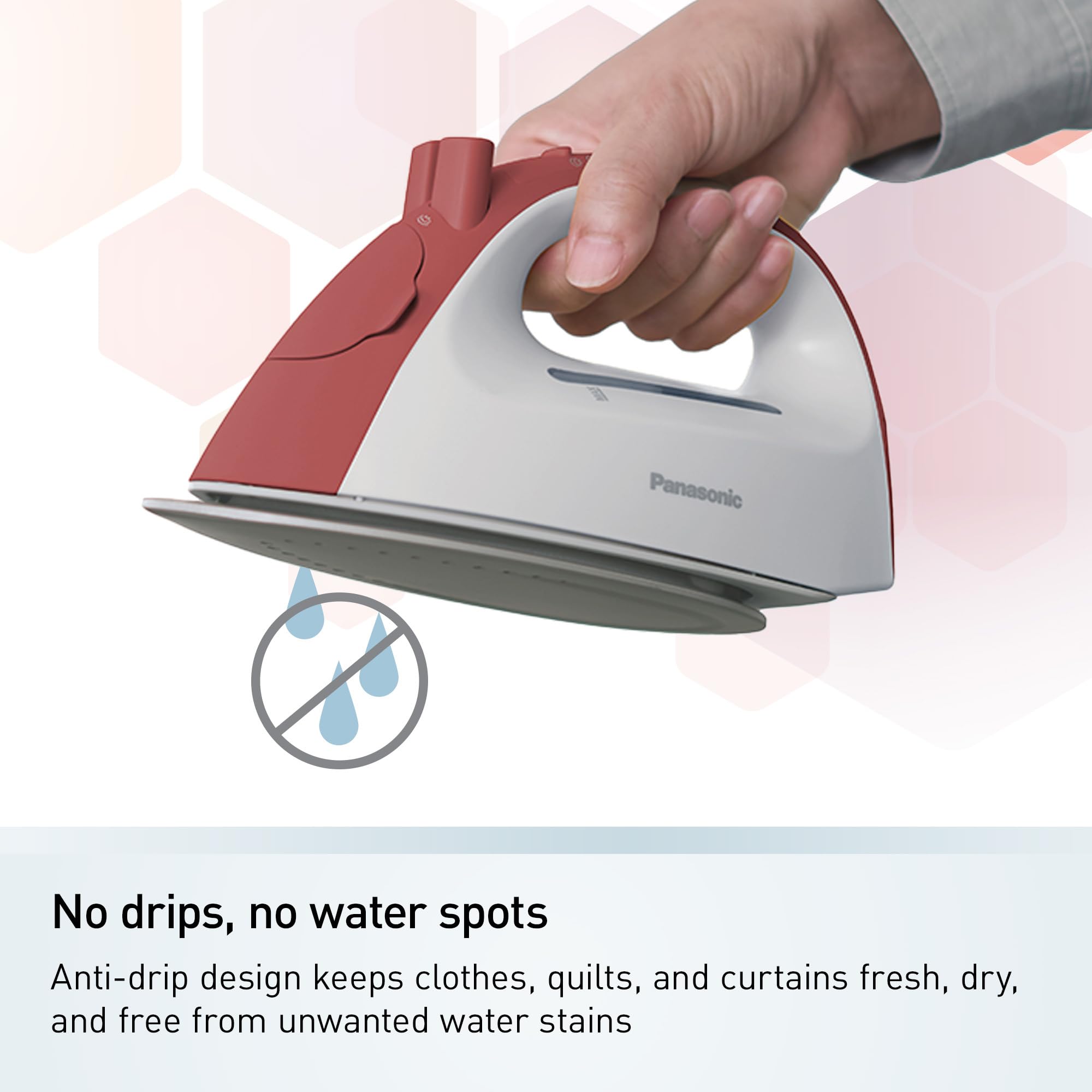 Panasonic NI-QL300R vertical steam with anti-drip technology