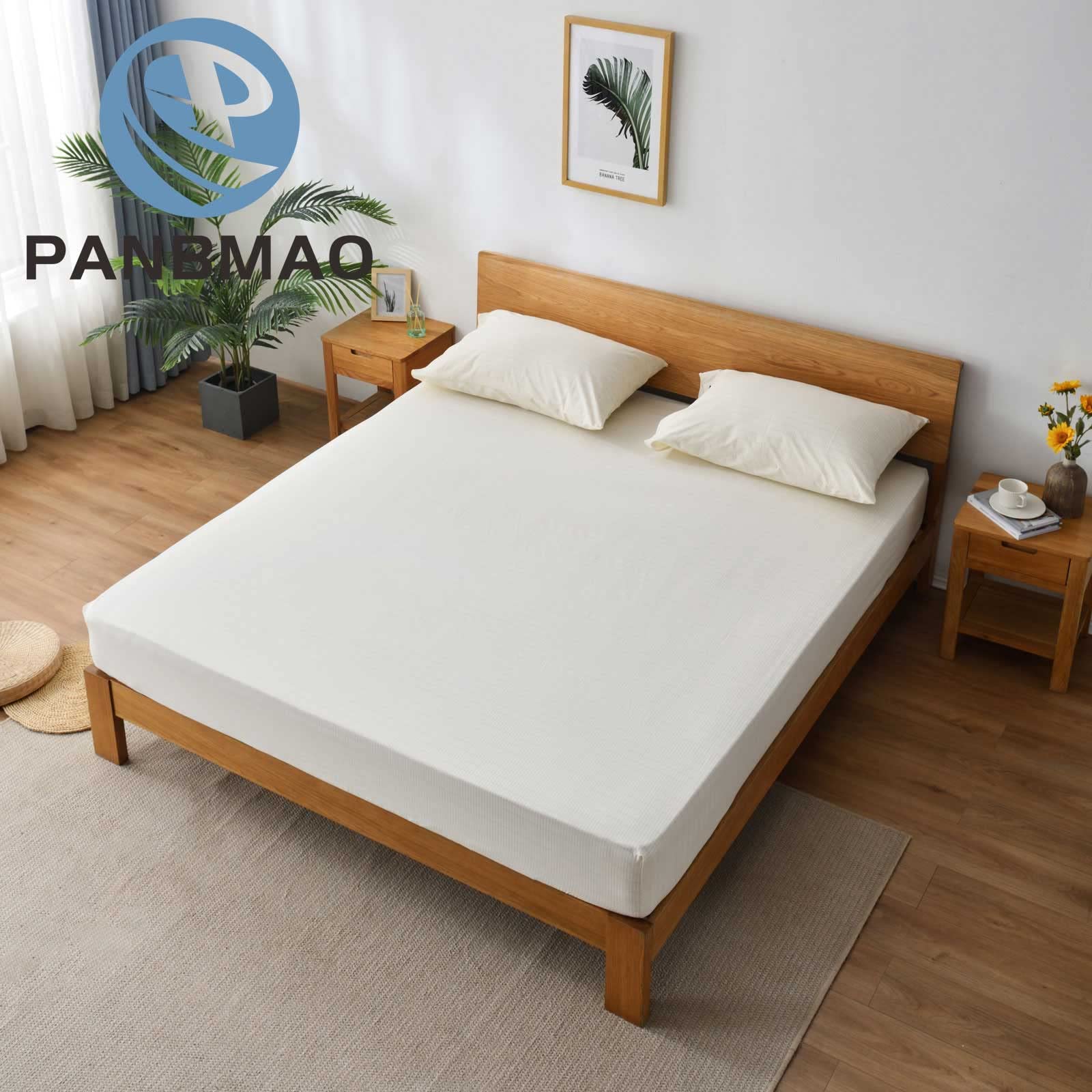Deep-pocket edge on king bed sheet ensures secure, snag-free fit.