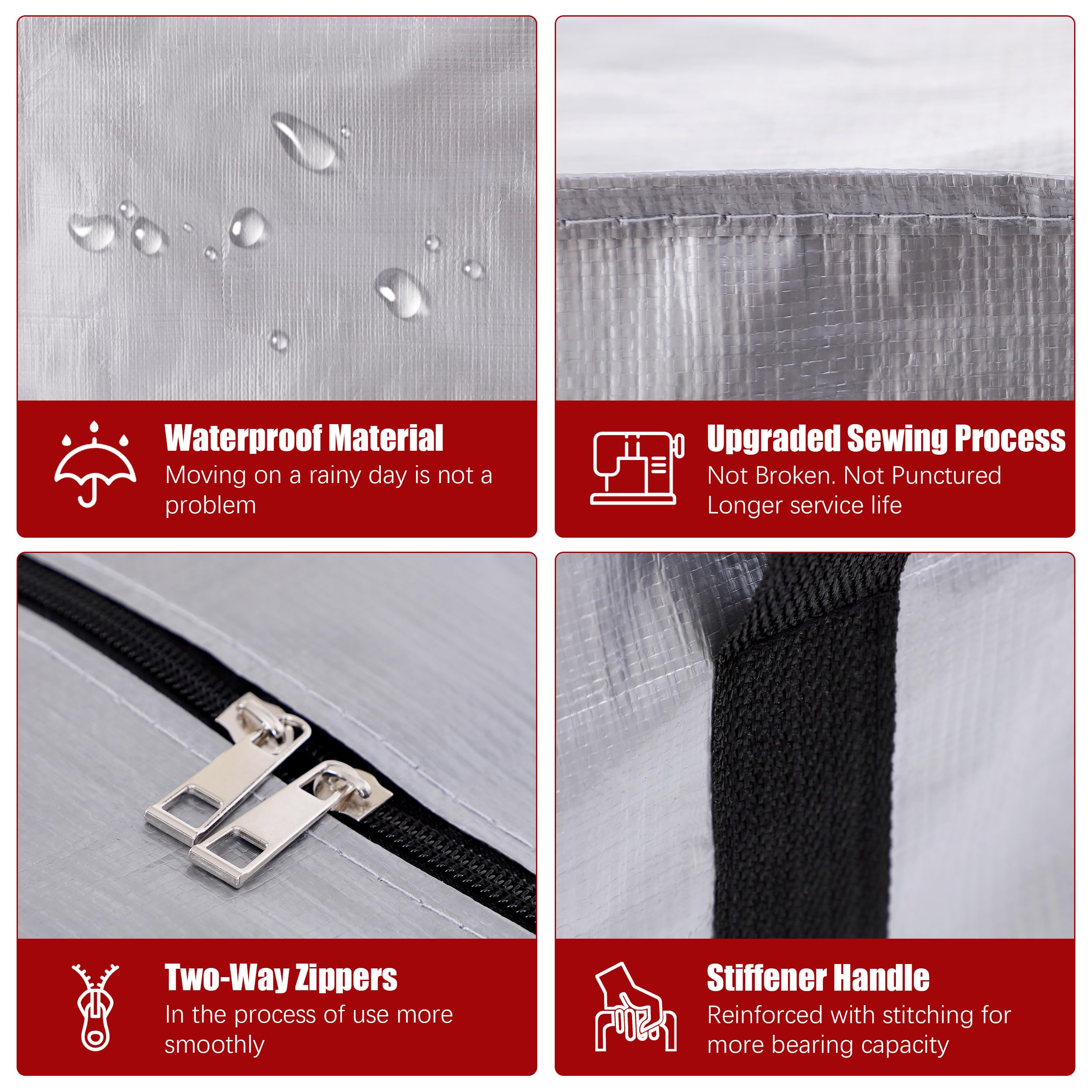 PANDA JOYS 180gsm woven fabric delivers durability for relocations.