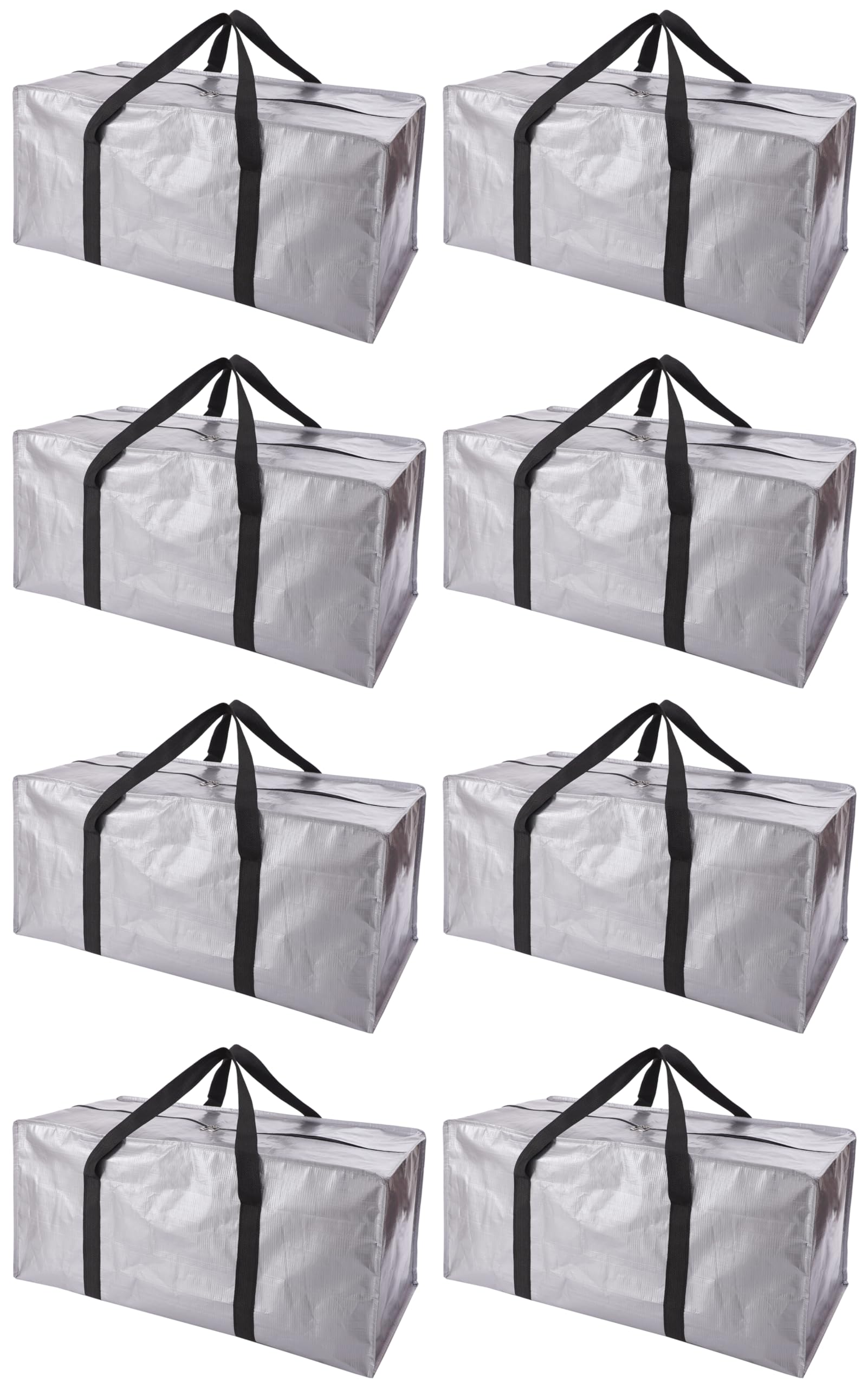PANDA JOYS extra-large moving bags with zipper handles for easy transport.