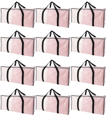 PANDA JOYS extra-large moving bags with zipper showing spacious 86-liter capacity