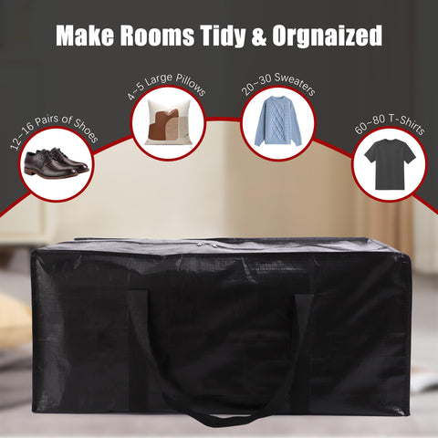 Panda Joys moving bags feature long carrying and side handles for easy transport.