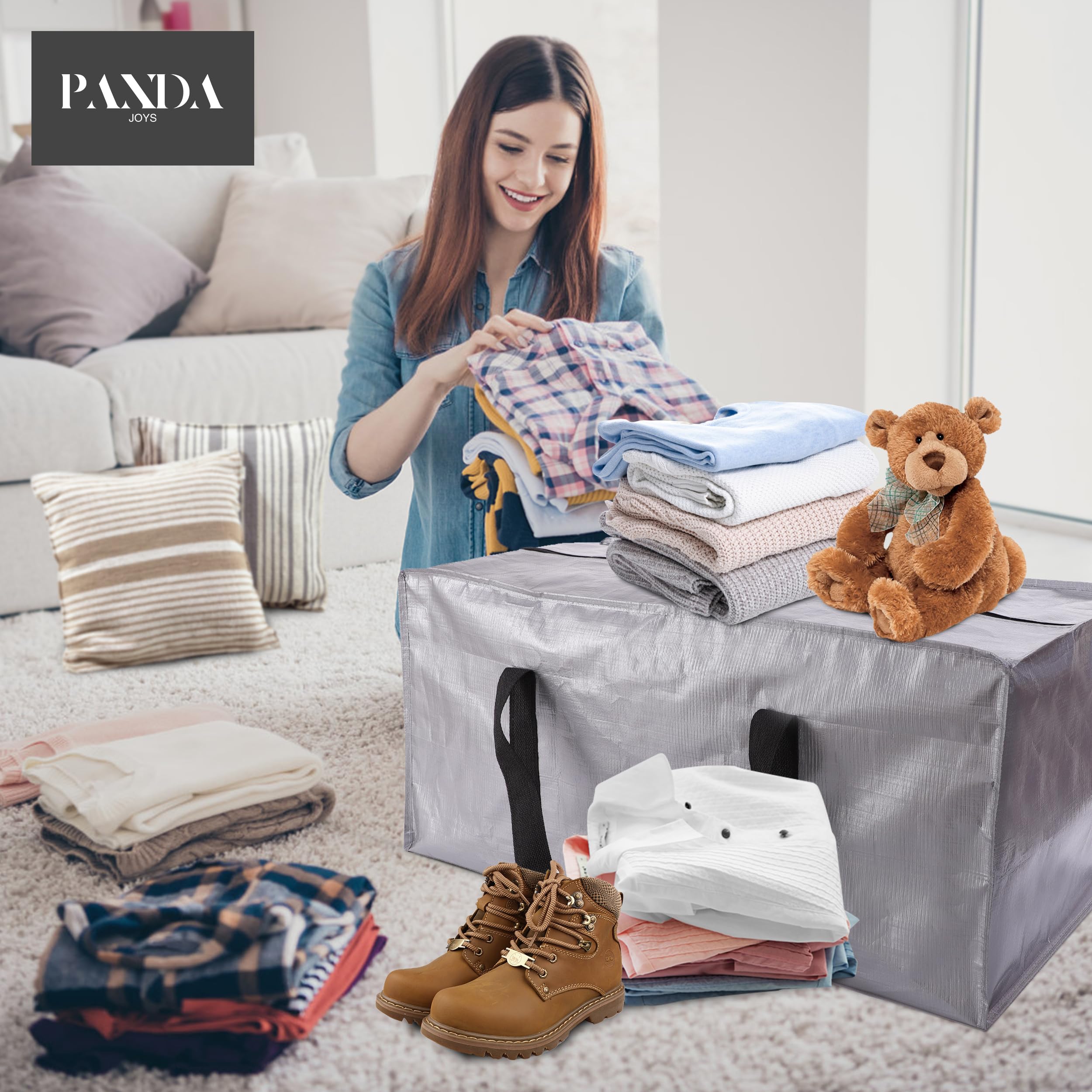 PANDA JOYS versatile bags organize clothes, toys, towels, and bedding.