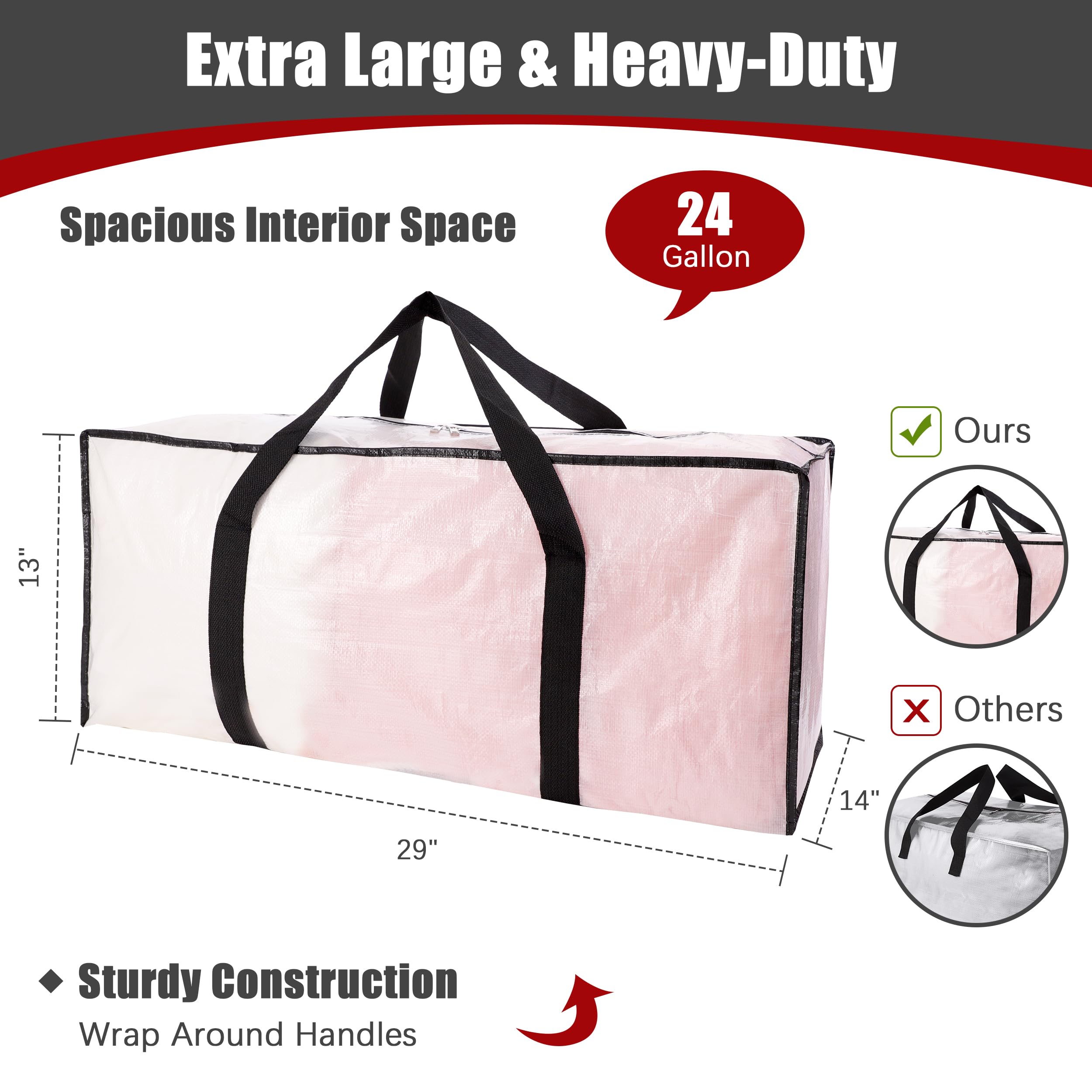 PANDA JOYS see-through design helps organize items at a glance.