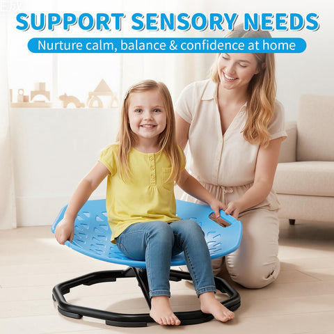 Pandapop spinning chair offers multiple play positions for variety.