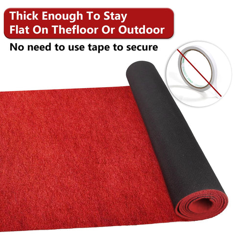 Pandoroom 3x10ft carpet cuttable to fit aisles, with easy Velcro or tape extension