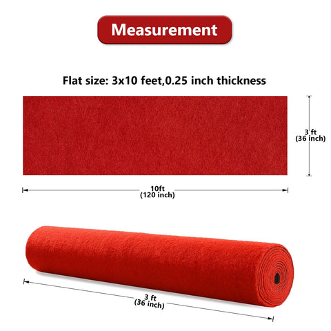 Pandoroom red carpet with non-slip backing, ideal for indoor and outdoor ceremonies