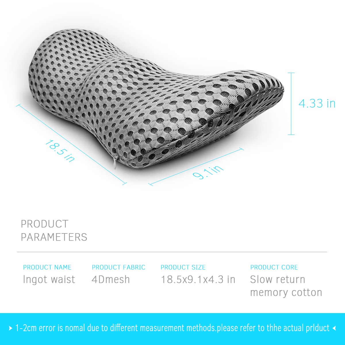 Panduo lumbar pillow in a car seat during a commute.