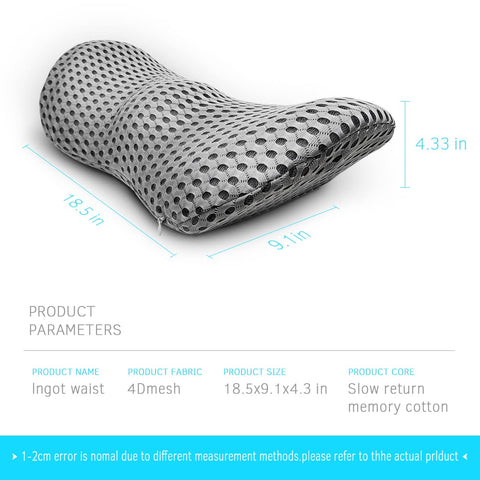 Panduo lumbar pillow in a car seat during a commute.