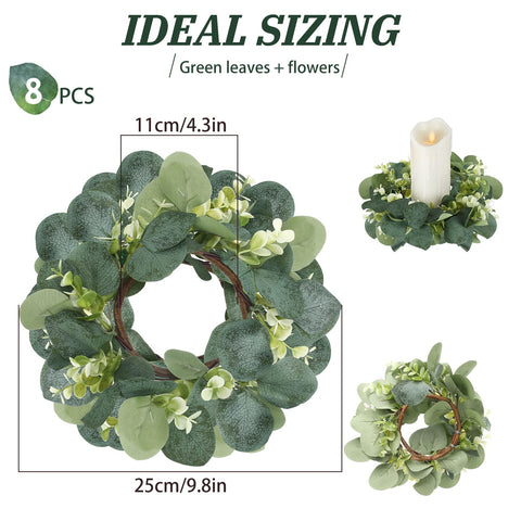 Panelee 20-pack candle rings laid out for versatile party styling