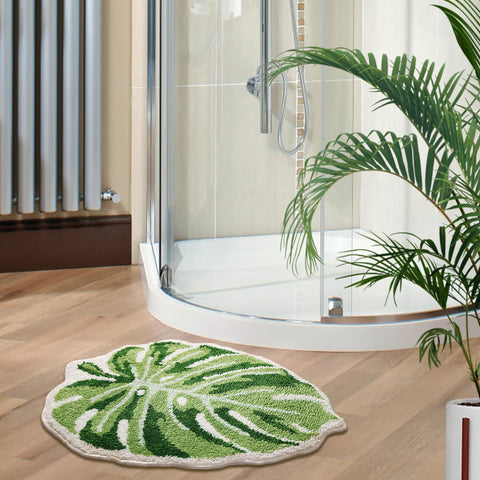 Panstar Green Leaf Mat measures 21.2 by 25.9 inches for ample coverage.