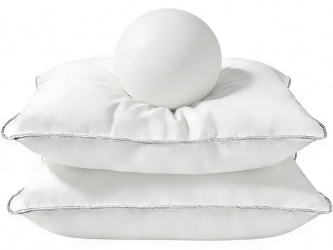 Pantrypoet luxury down pillow queen cover closeup shows soft cotton shell for comfort