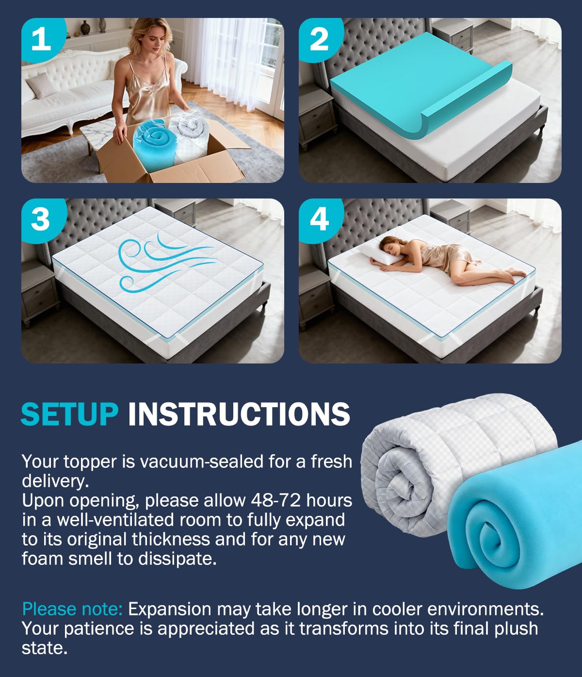 Panyu ready-to-use setup with minimal odor after airing.