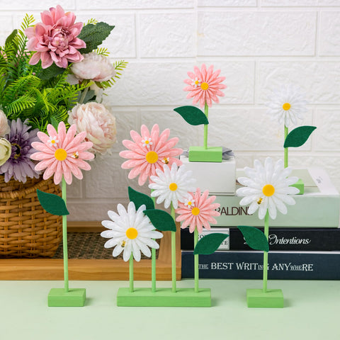 PAPER JAZZ Daisy Centerpiece with round base, easy setup for tables and events