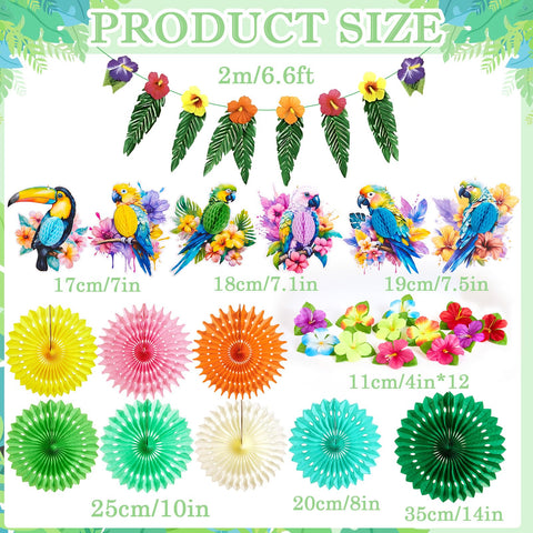 Paper Jazz hibiscus blooms decor adds bright color to tropical parties