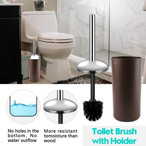 Papillon toilet brush holder stores responsibly with easy access.